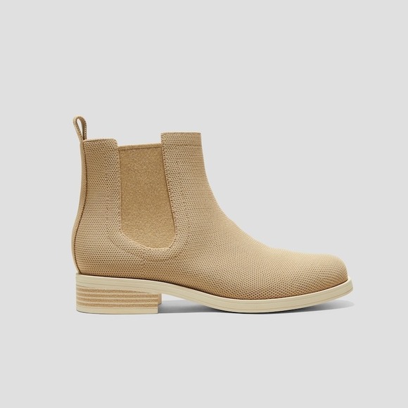 VIVAIA Beige Knit Chelsea Boots Water Resistant Slip‎ On Women's Size 8 EU 39 - Picture 13 of 14